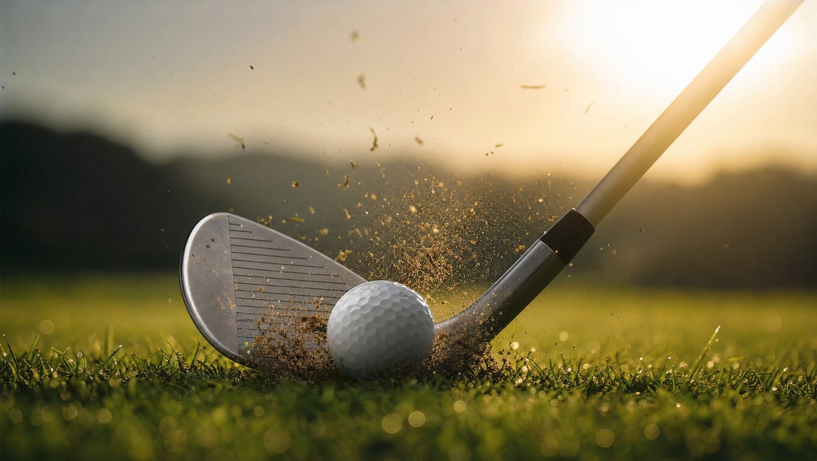 Club and ball at sunrise